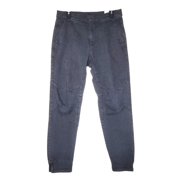 RAG & BONE Joggers Womens Medium Charcoal Stretch Elastic Waist Zip Streetwear - Picture 1 of 10